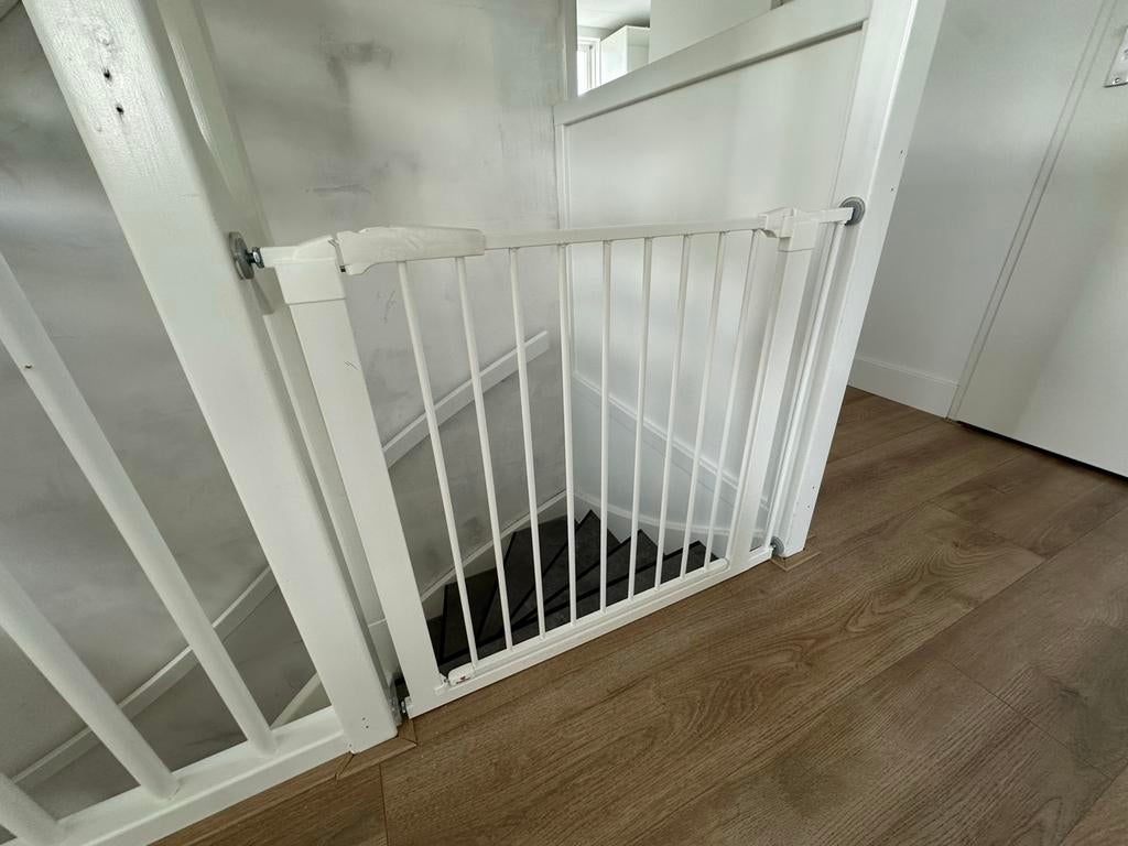 Babydan traphekje (klem, zonder boren), Kinderen en Baby's, Traphekjes, Ophalen, Gebruikt, Klemhekje, Metaal of IJzer