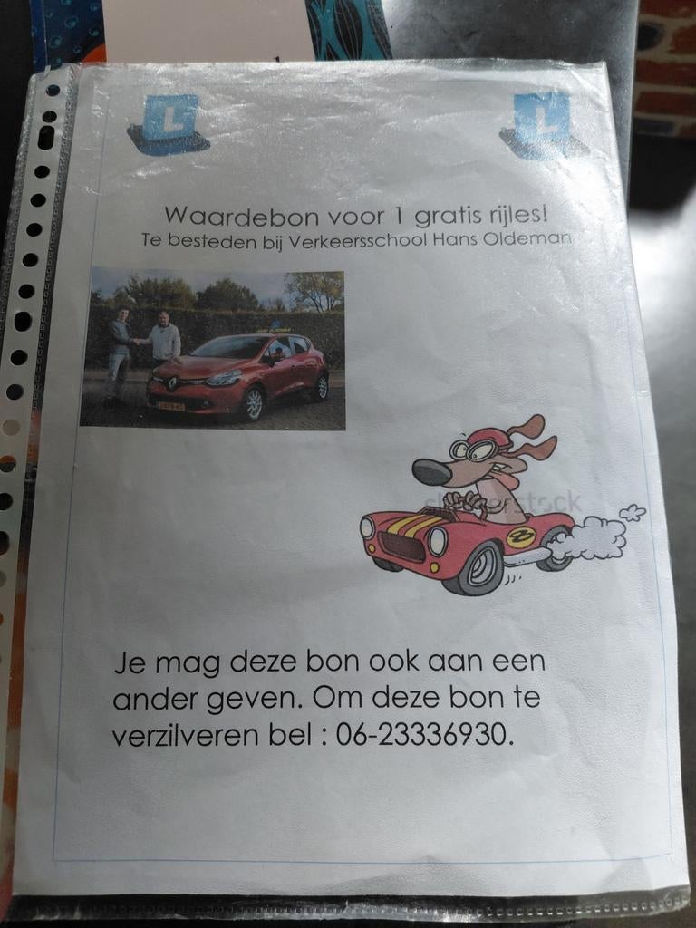 Gratis rijles, Ophalen