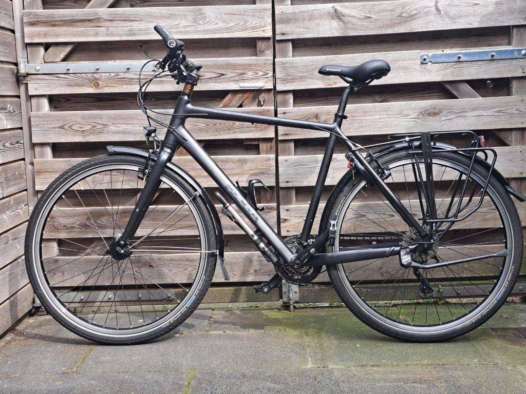 Koga World Traveller mt 57 met 28 inch wielset., Gebruikt, Velgrem, Versnellingen, 57 tot 61 cm