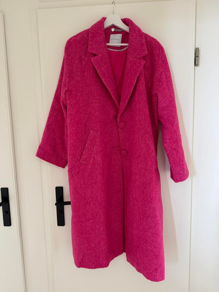 Rino & Pelle matel jas - Maat 38 (oversized), Verzenden, Zo goed als nieuw, Maat 38/40 (M), Roze