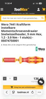 Wera 7441 Momentschroevendraaier 1.2-3.0 Nm, Ophalen of Verzenden, Nieuw