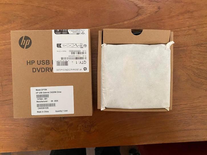 HP USB External DVDRW Drive GP70N van 60,--  40,-vaste prijs, Computers en Software, Optische drives, Nieuw, Extern, MacOS, Windows