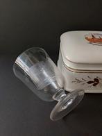 Gegraveerd wijnglas met Maria-Park, 19de eeuw, en porselein, Antiek en Kunst, Verzenden