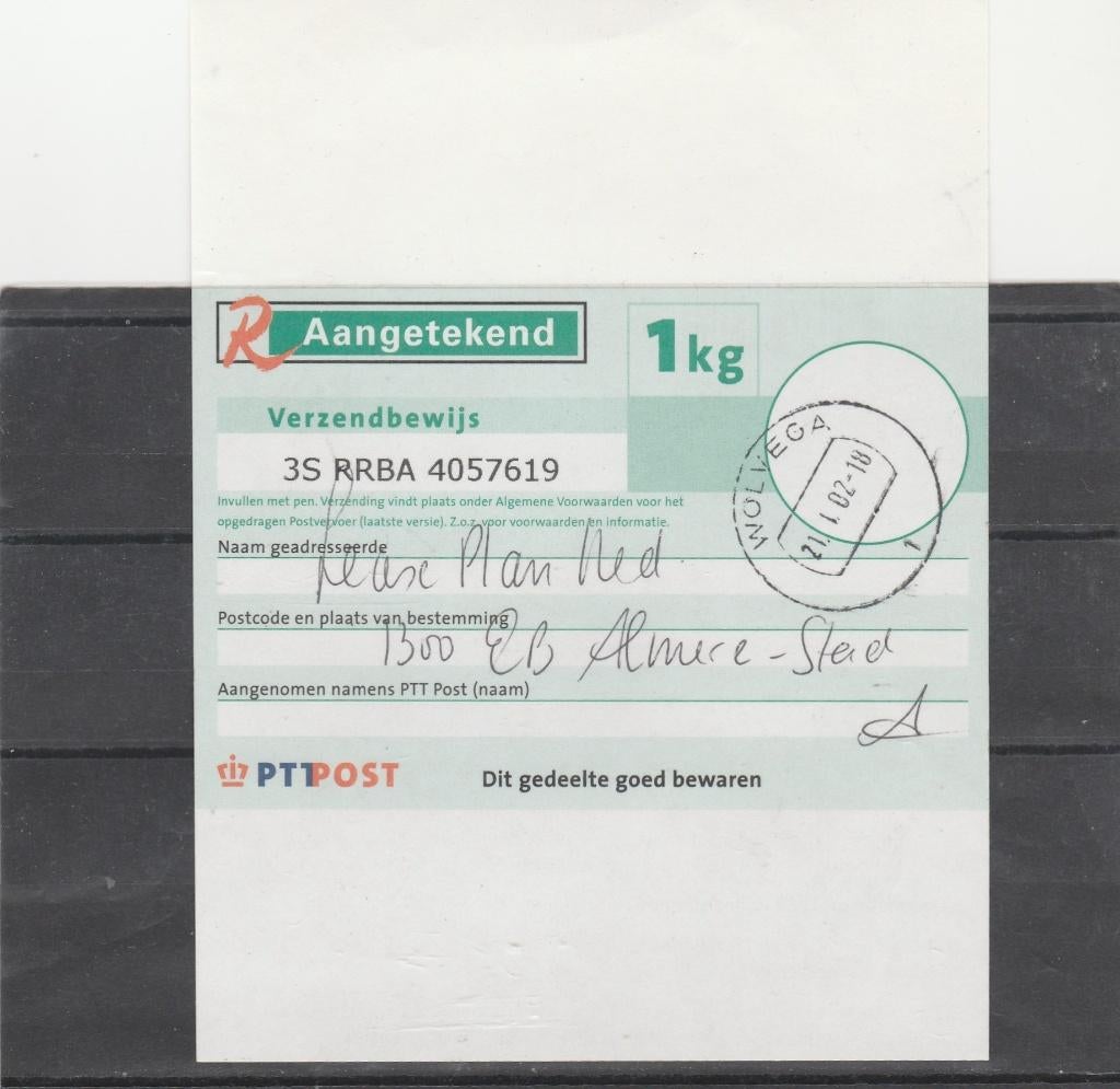 NEDERLAND AANGETEKEND 1 KG, Verzenden, Gestempeld