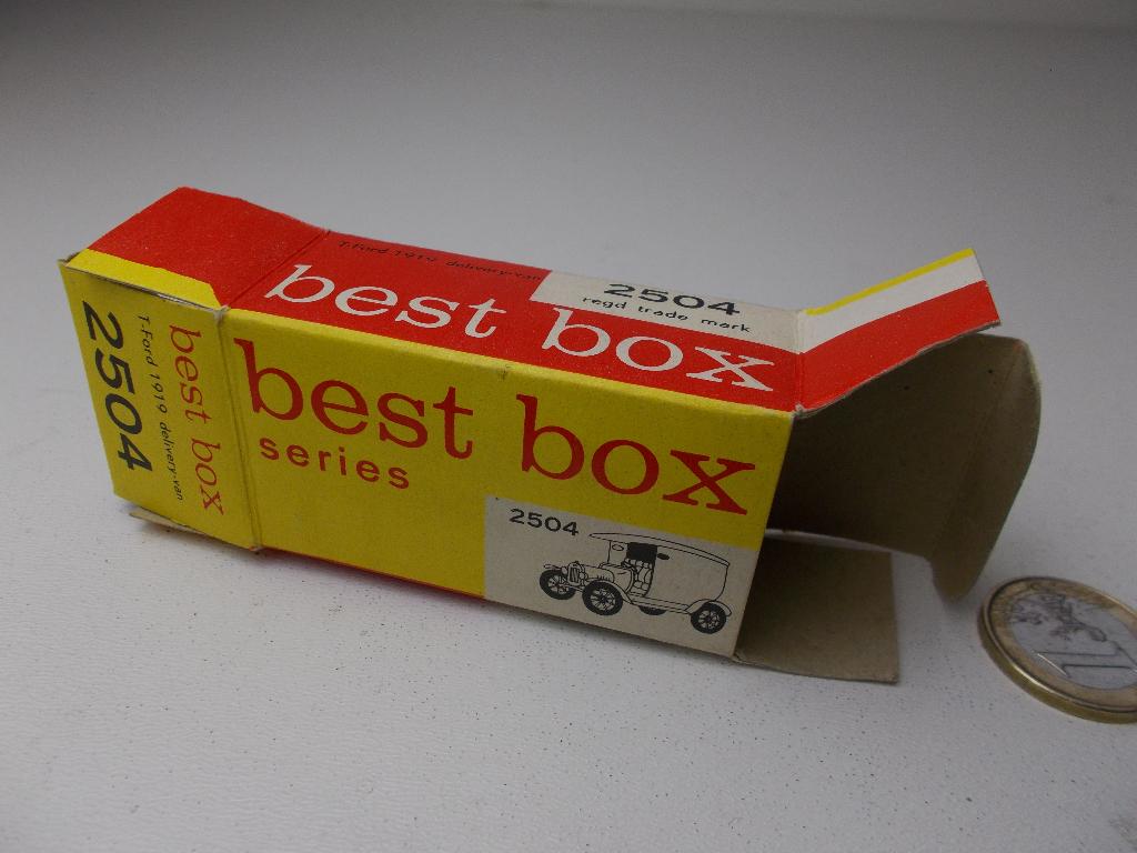 Jaren 60 BEST BOX (HOLLAND) 2504 T-FORD (ALLEEN DOOSJE!), Hobby en Vrije tijd, Modelauto's | 1:50, Ophalen of Verzenden, Zo goed als nieuw