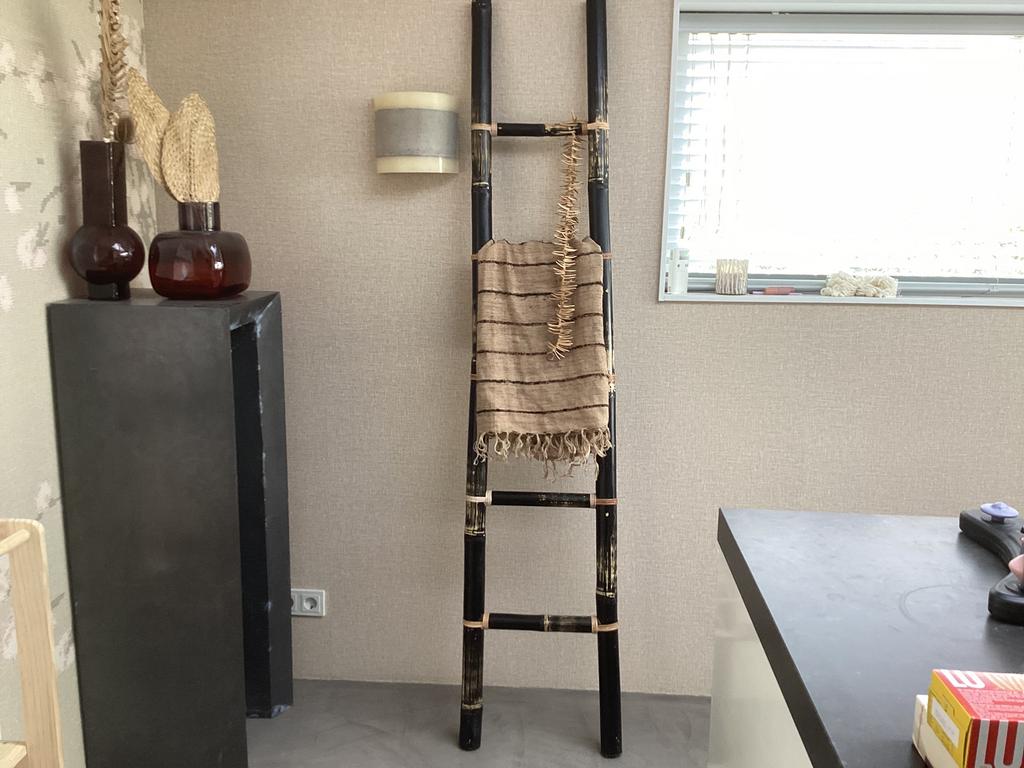 Must living bamboe decoratieladder. 2meter x 38cm., Doe-het-zelf en Verbouw, Ladders en Trappen, Ophalen, Zo goed als nieuw, 4 meter of meer