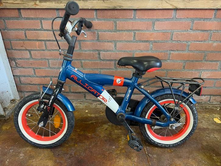 Loekie Alligator jongens kinderfiets 12,5” - Blauw 2-4 jaar, Fietsen en Brommers, Fietsen | Kinderfietsjes, Gebruikt, Minder dan 16 inch