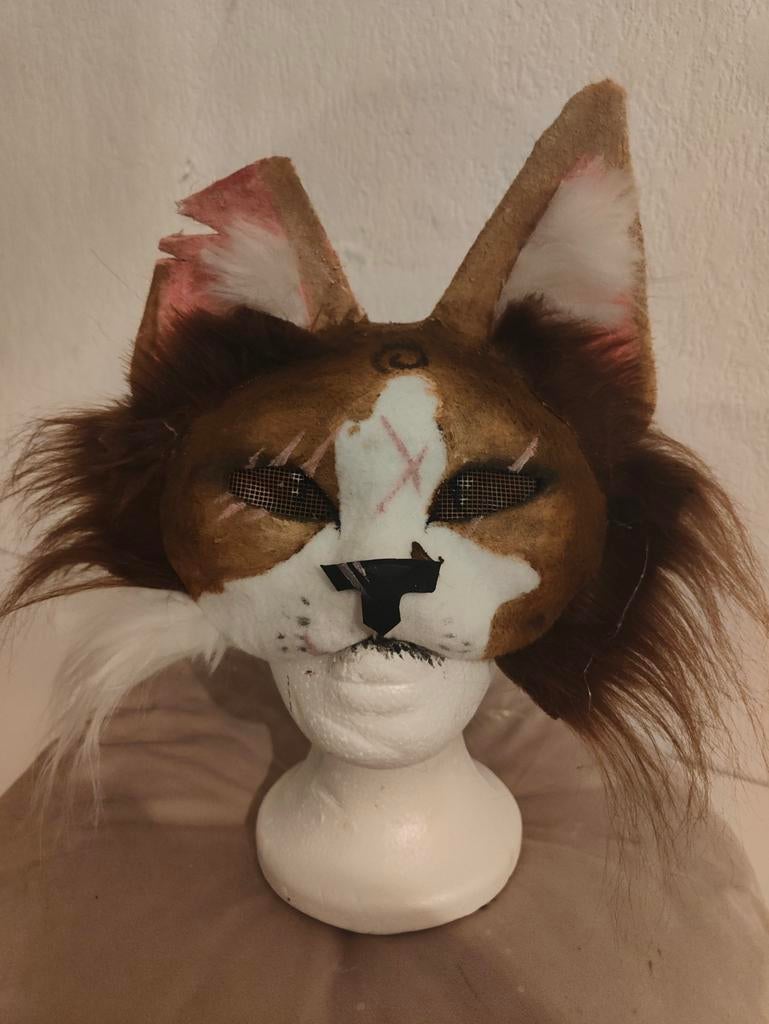 Unieke Therian Masker - Handgemaakt Dierenmasker, Ophalen of Verzenden, Gebruikt, Toneelattributen of Onderdelen