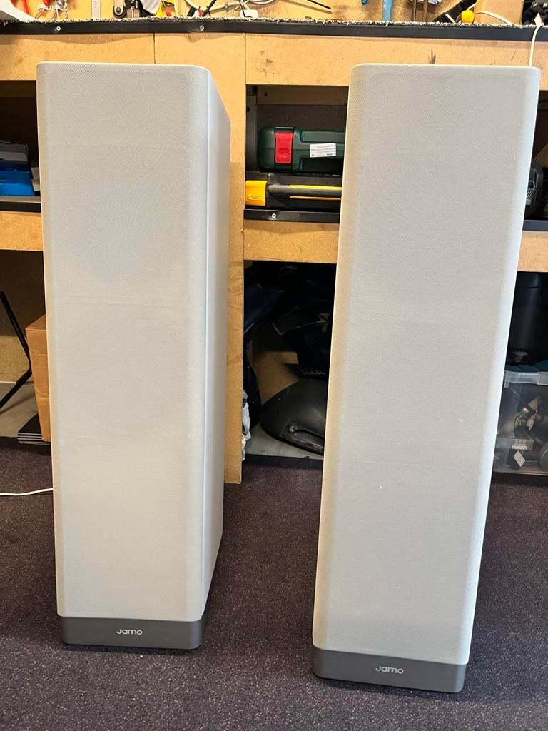 Jamo S7-27F vloerstaande speakers, Audio, Tv en Foto, Luidsprekers, Gebruikt, Ophalen of Verzenden, 120 watt of meer, Front, Rear of Stereo speakers