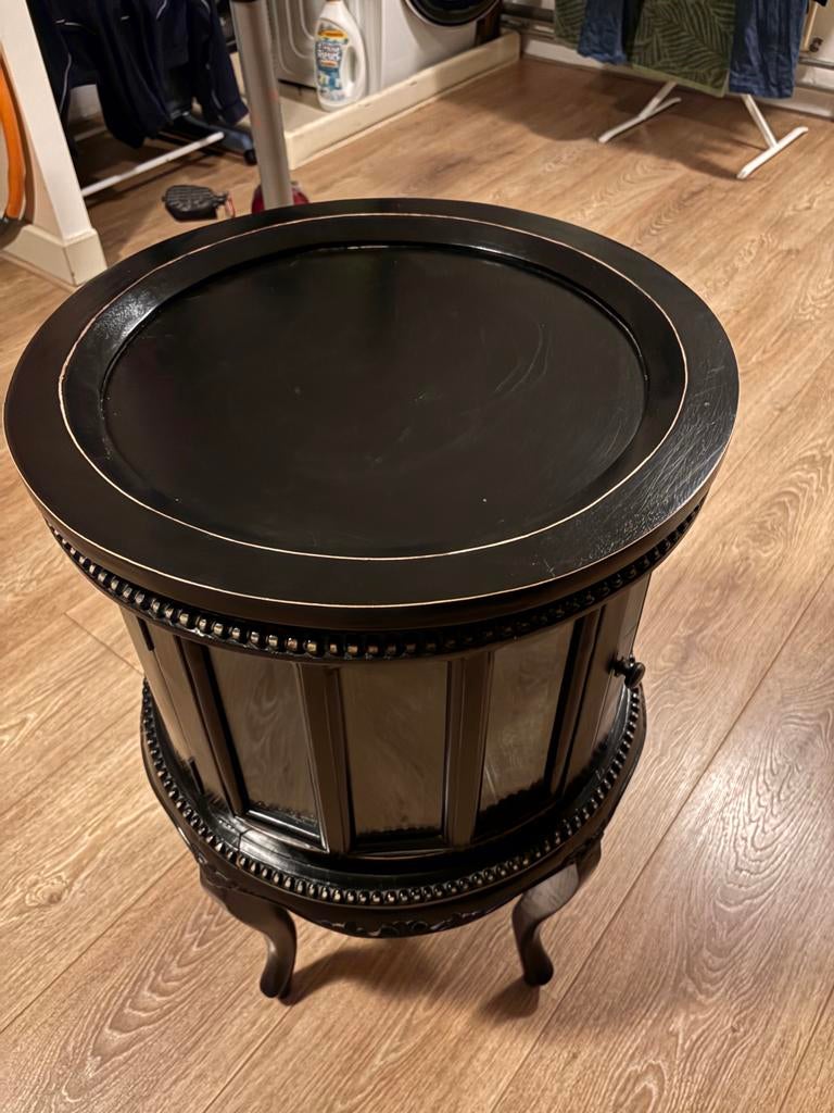 Rond theekastje met dienblad, Ophalen, Gebruikt, Rond, Minder dan 50 cm