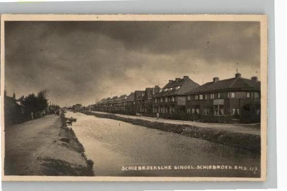 Schiebroek Schiebroeksche Singel FOTOKAART BMS 117 st 1931