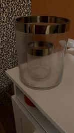 Riviera Maison Hurricane Windlicht Goud Glas, Huis en Inrichting, Woonaccessoires | Kandelaars en Kaarsen, Ophalen, Overige materialen