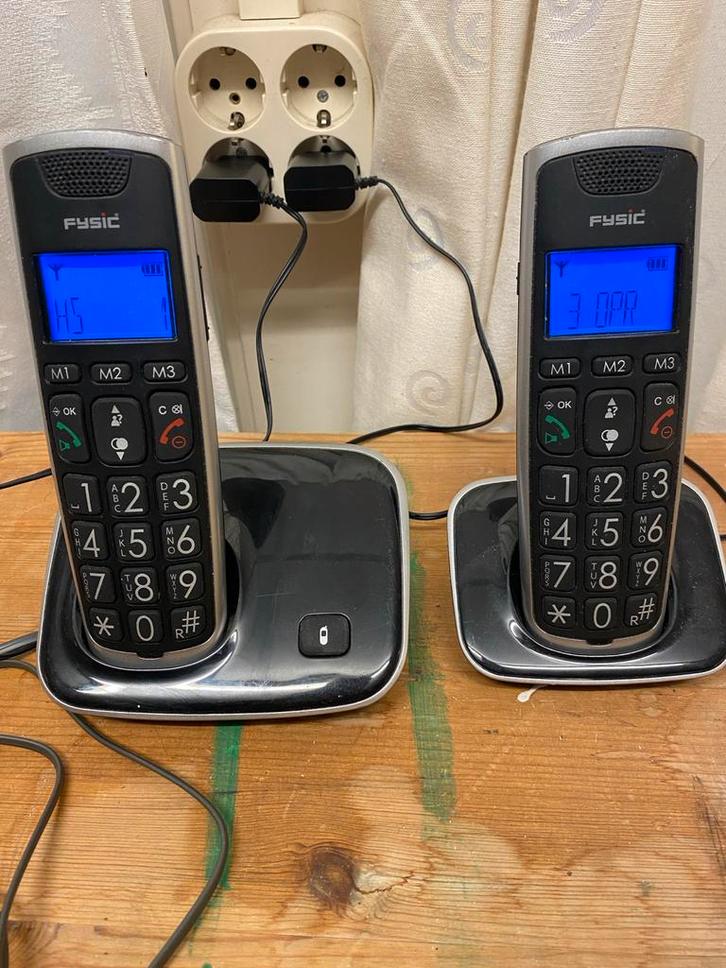Fysic FX 6020 DECT Telefoon met 2 Handsets, Telecommunicatie, Vaste telefoons | Handsets en Draadloos, Gebruikt, 2 handsets, Ophalen of Verzenden