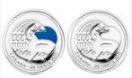 Canada - 2 x 25 cents 2011 - color Orca Whale / bu Orca Whal, Ophalen of Verzenden, Noord-Amerika, Setje