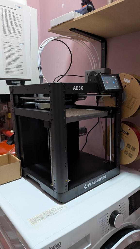 FlashForge Adventurer AD5X 3D Printer, Computers en Software, 3D Printers, Zo goed als nieuw, Ingebouwde Wi-Fi, Ophalen
