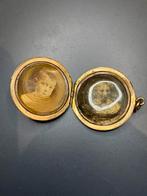 Antiek medaillon foto haar herinneringssieraad, rouwsieraad, Verzenden, Hanger