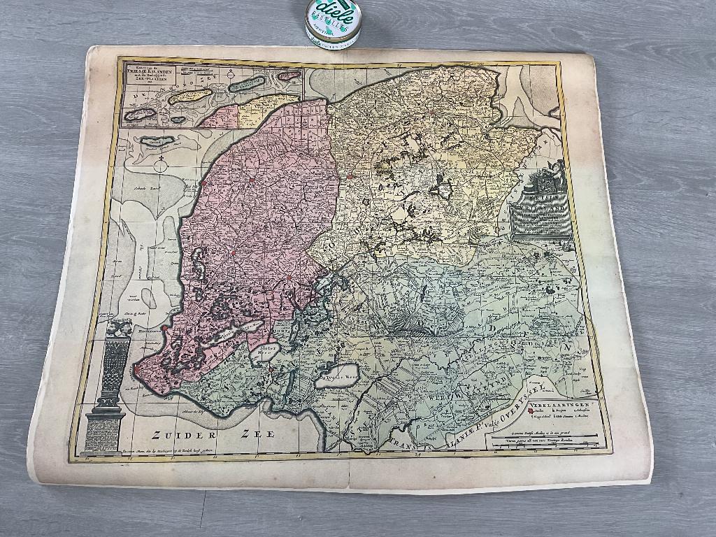 Oude kaart van friesland, Gelezen, Ophalen of Verzenden, Landkaart, 1800 tot 2000
