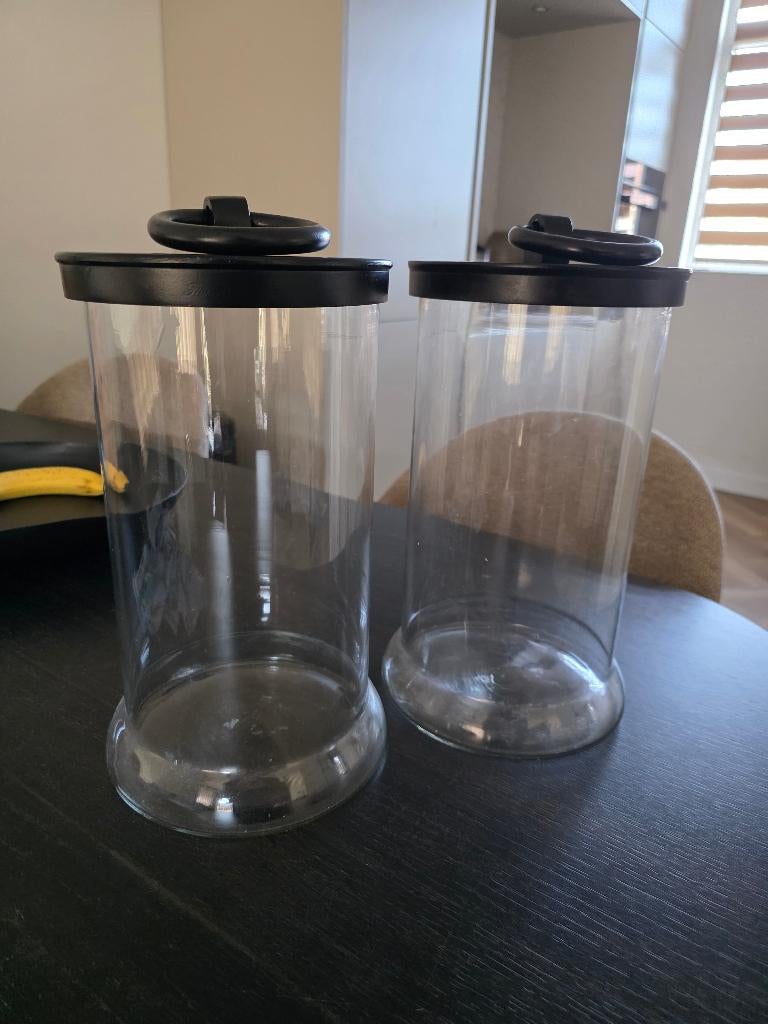 2 Stuks Riviera Maison Cordoba Storage Jar, Glas, Ophalen of Verzenden, Zo goed als nieuw, Riviera Maison