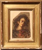 Klein oud olieverfpaneeltje, Ophalen of Verzenden