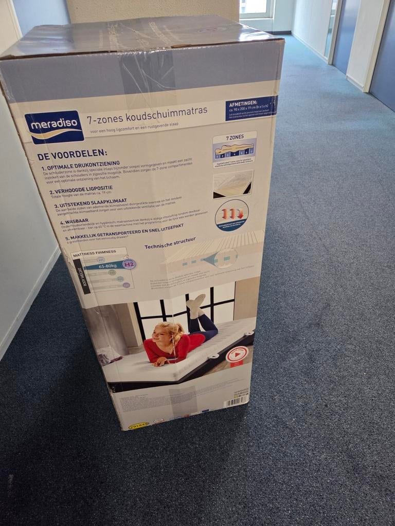 2 Nieuwe Meradiso koudschuim matrassen 90x200, Ophalen, 90 cm, Eenpersoons, Nieuw