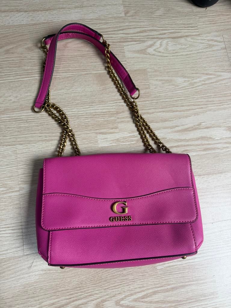 Grote roze Guess schoudertas, Ophalen of Verzenden, Nieuw, Roze, Schoudertasje