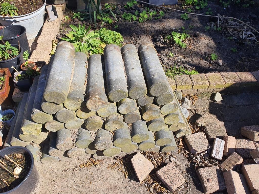 Betonnen palissadepaaltjes voor tuin of border, Ophalen, Gebruikt, Minder dan 25 cm, Beton