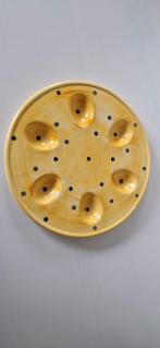 Geel eierbord voor 6 eieren, 29 cm doorsnede, Ophalen of Verzenden, Nieuw, Overige stijlen, Overige typen