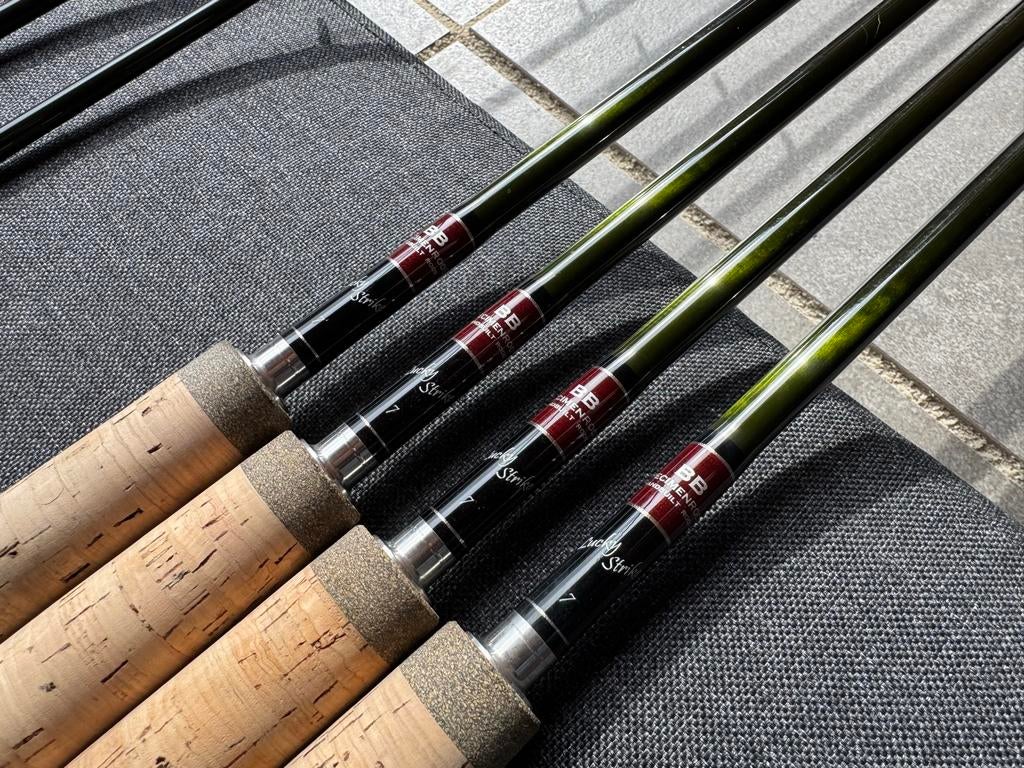 4x Bart Bakker BB Specimenrods Lucky strike 10ft 2,75lbs, Watersport en Boten, Hengelsport | Karpervissen, Ophalen, Zo goed als nieuw