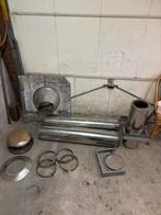 Dubbelwandige kachelpijp en toebehoren, Ophalen, Gebruikt, Houthaard