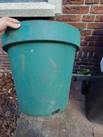Grote groene plastic plantenpot, Ophalen