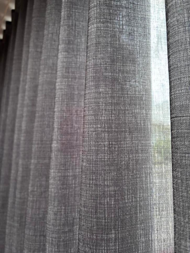 Luxe grijze inbetween wave gordijnen, Huis en Inrichting, Stoffering | Gordijnen en Lamellen, Gebruikt, 200 cm of meer, 200 cm of meer