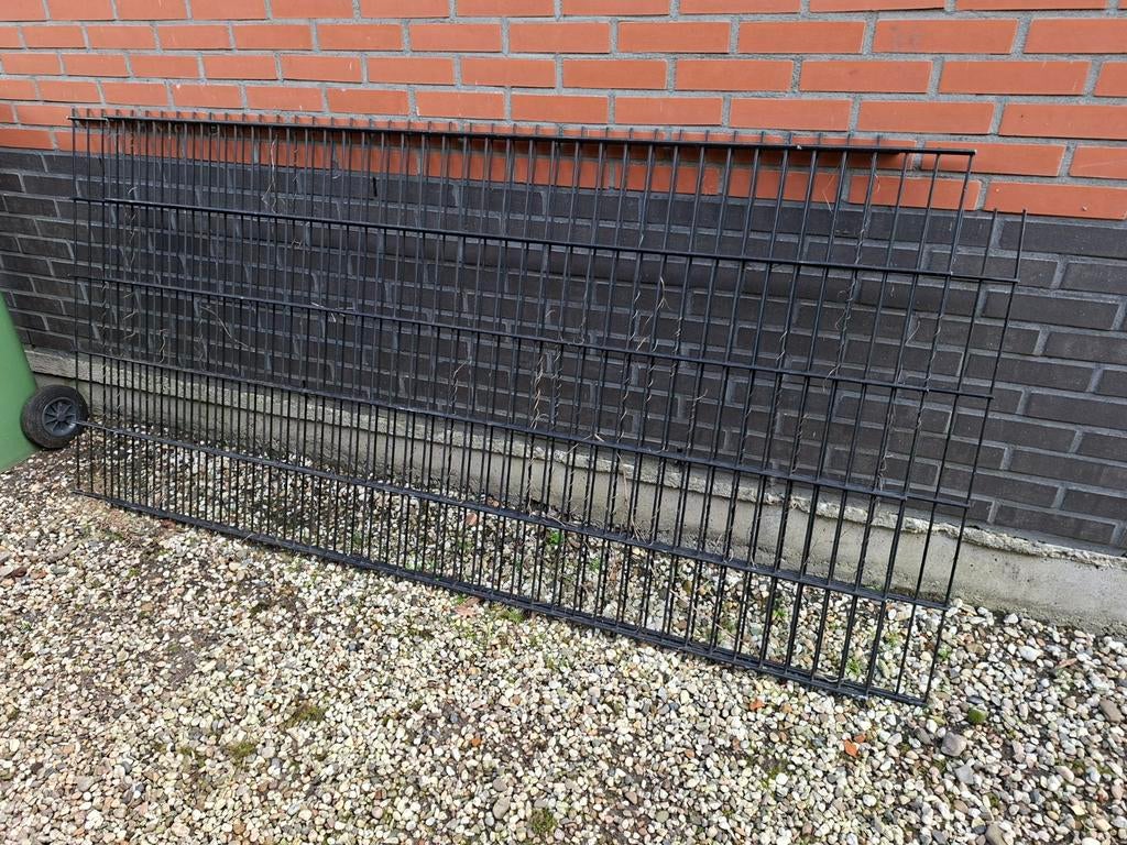 2 x dubbeldraad hek, Tuin en Terras, Tuinhekken en Hekwerk, Ophalen, Gebruikt, IJzer, Dubbelstaafmat hekwerk