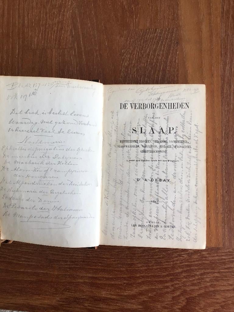 Circa 1900? Esoterie. De verborgenheden van den slaap., Antiek en Kunst, Verzenden, Dr. A. Debay