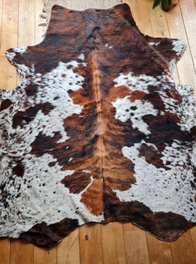 Koeienhuid 220 cm x 190 cm, Ophalen, Bruin, Rechthoekig, 200 cm of meer