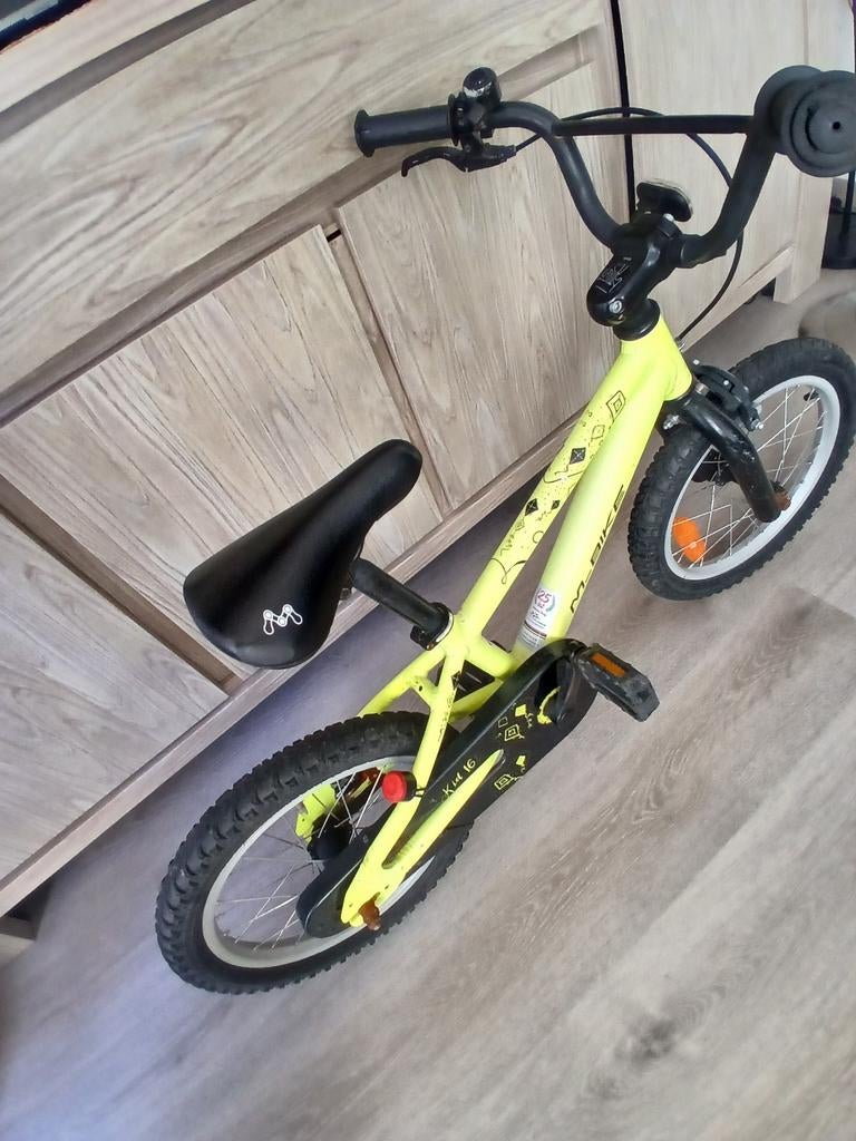 M-Bike Kinderfiets K16 - Geel, 16 inch, Ophalen of Verzenden, Gebruikt, 16 tot 20 inch, M-Bike