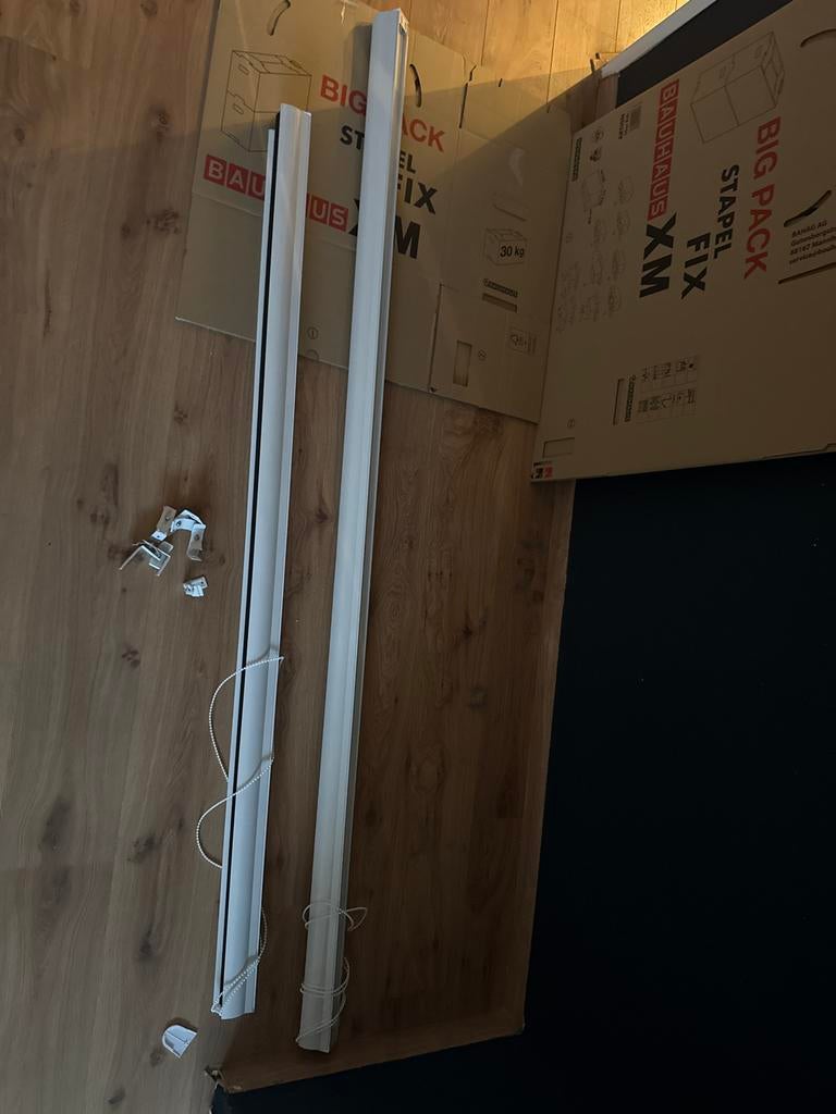 Jysk Duo Rolgordijnen, Huis en Inrichting, Stoffering | Gordijnen en Lamellen, Ophalen, Gebruikt, 100 tot 150 cm, Wit