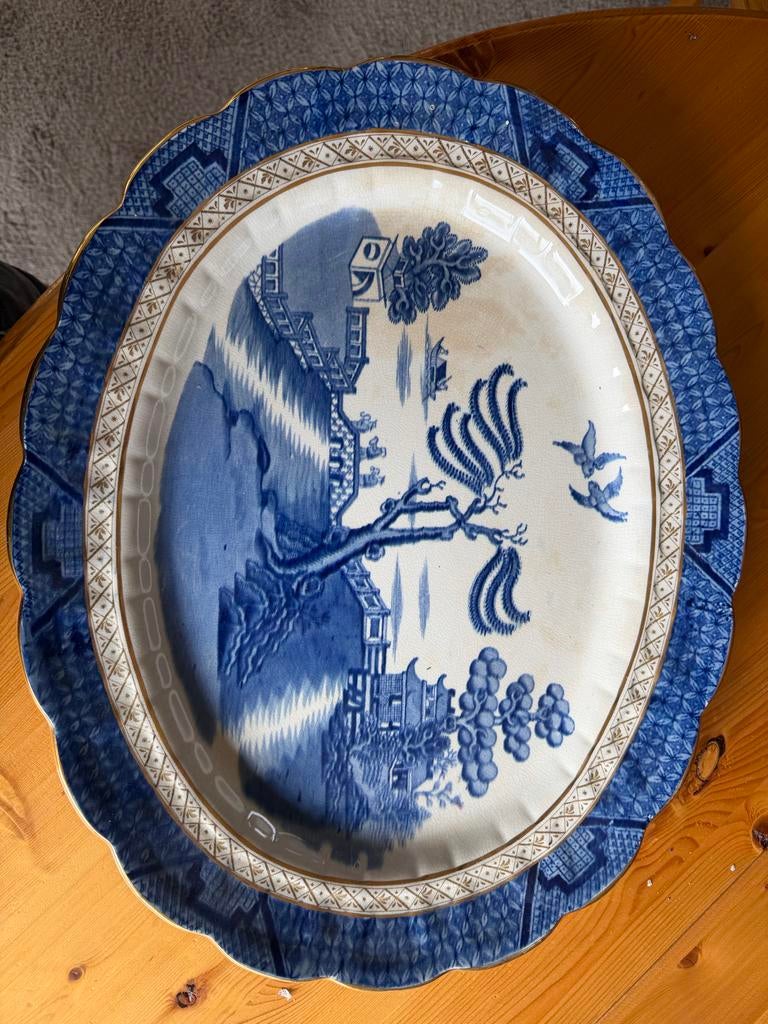 Serveerschaal Booths Real Old Willow, Antiek en Kunst, Ophalen