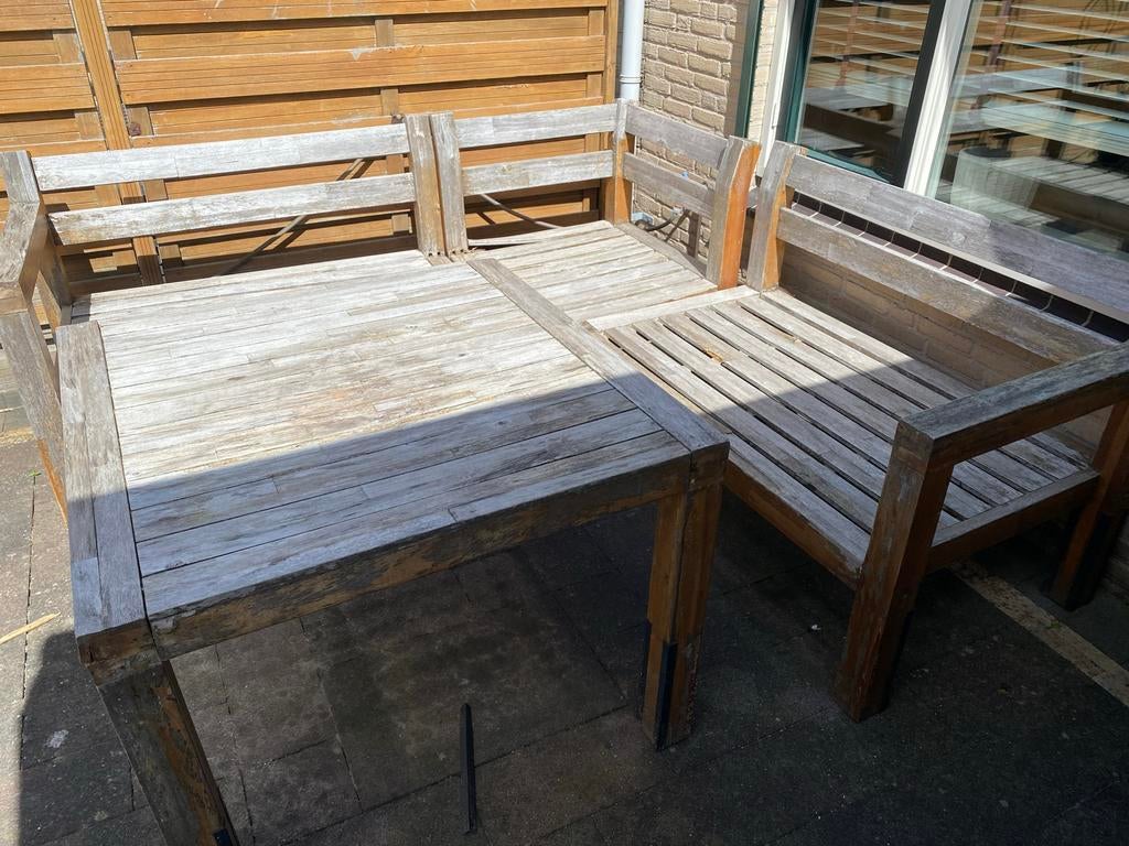 Houten Tuinbank - Opknapper, Tuin en Terras, Tuinbanken, Ophalen, Gebruikt, Hout