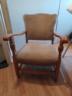 Nostalgische fauteuil / omastoel, Gebruikt, Bruin, Vintage, Ophalen of Verzenden