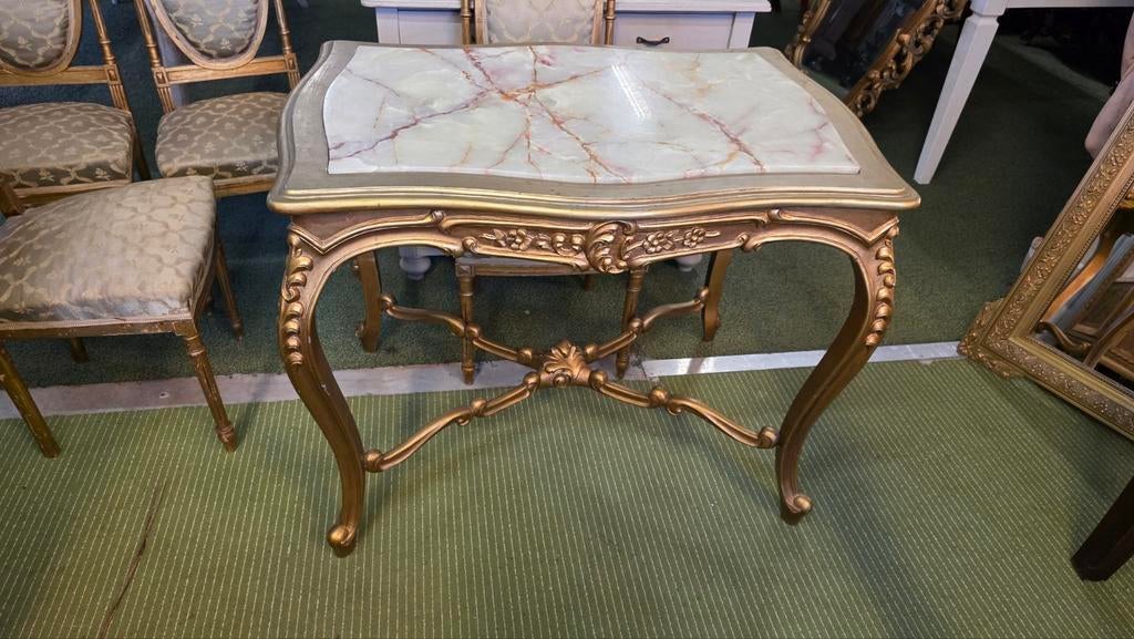 Antieke Franse Louis XV I Eethoek goudverguld, Antiek en Kunst, Antiek | Meubels | Tafels, Ophalen of Verzenden