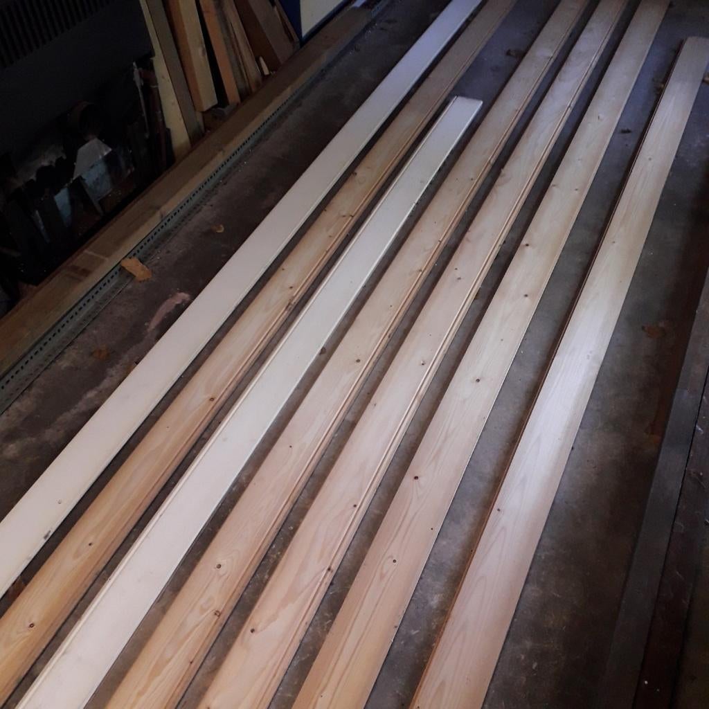 7x Vurenhouten planken / kraaldelen  18 x 120 mm  geschaafd, Doe-het-zelf en Verbouw, Hout en Planken, Ophalen, Minder dan 25 mm