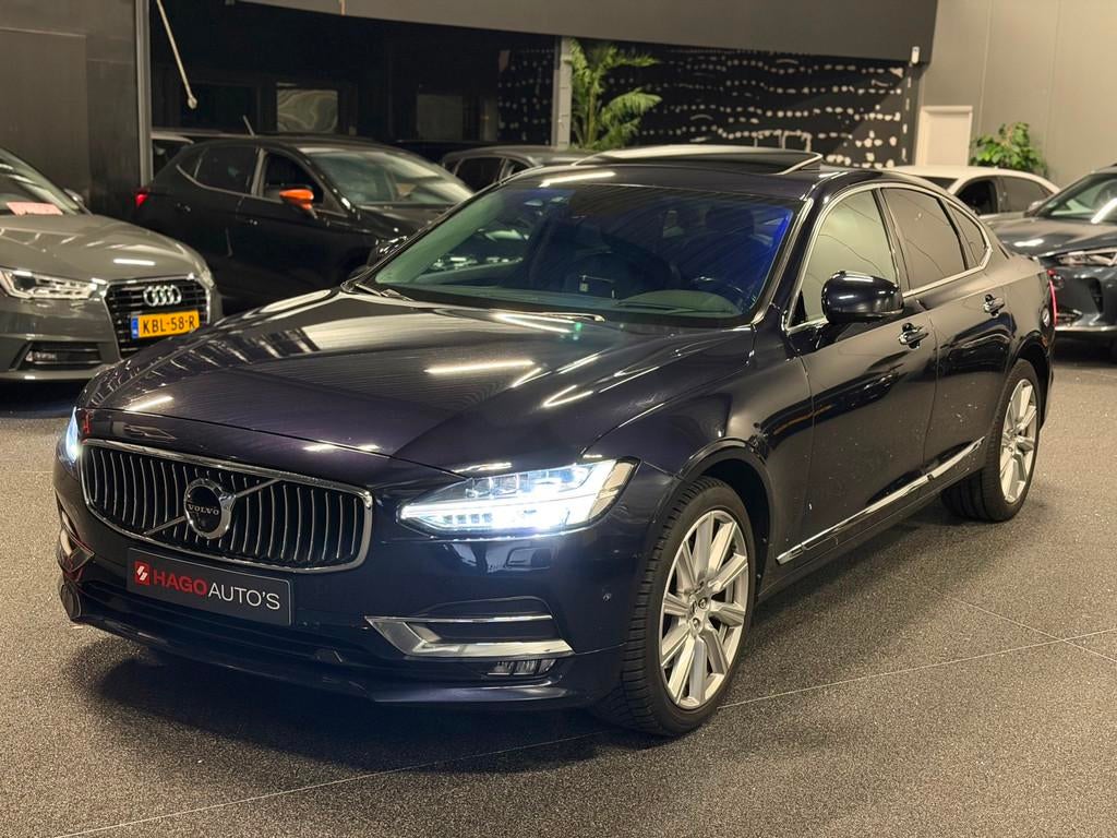 Volvo S90 2.0 D4 Inscription LED/NAVI/SCHUIFDAK/HUD/LEDER/CR, 1969 cc, Blauw, 23 km/l, Bedrijf