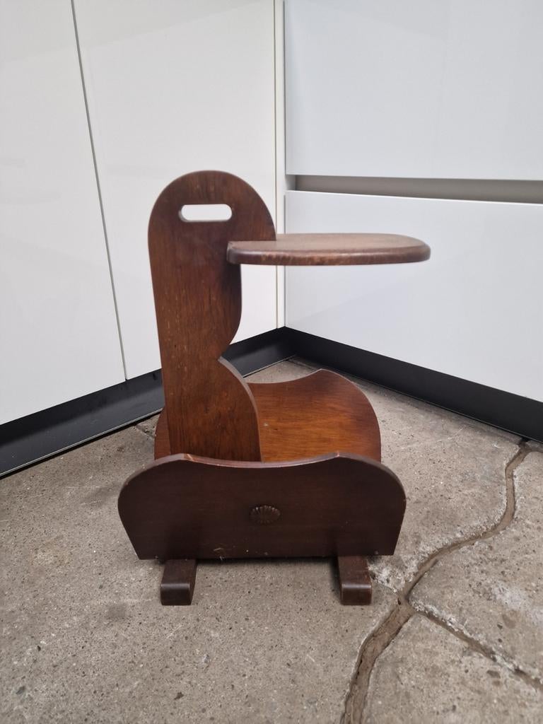 Vintage Amsterdamse school lectuurbak, Huis en Inrichting, Woonaccessoires | Krantenbakken en Lectuurbakken, Ophalen, Zo goed als nieuw