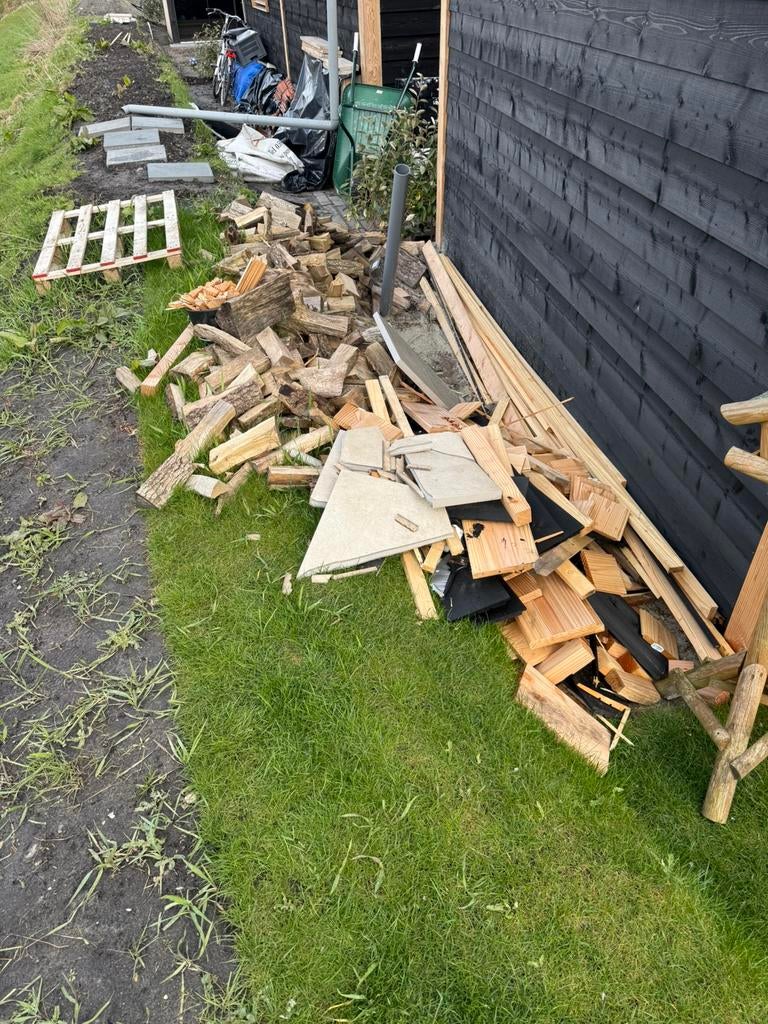 Gratis af te halen haard/hottub hout, Tuin en Terras, Haardhout, Minder dan 3 m³, Ophalen of Verzenden