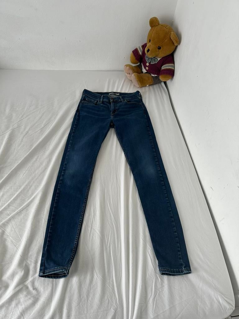 Vintage Levi’s 710 Super Skinny jeans, Kleding | Dames, Spijkerbroeken en Jeans, Ophalen of Verzenden, Zo goed als nieuw, Blauw