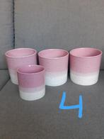 Roze Bloempotten 36 Stuks., Rond, Ophalen of Verzenden, Aardewerk, Minder dan 40 cm