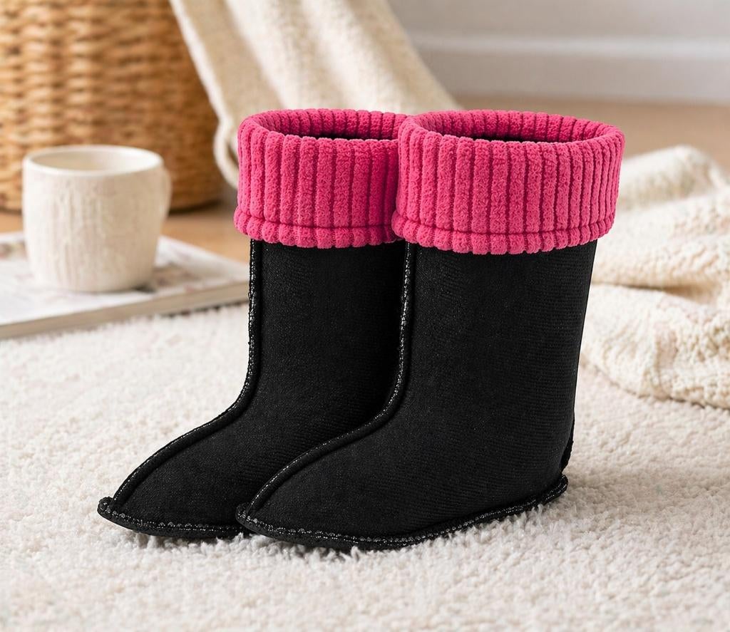 Partij zwart met roze Gevavi laarssokken, NHP International, Meisje, Overige typen, Ophalen of Verzenden