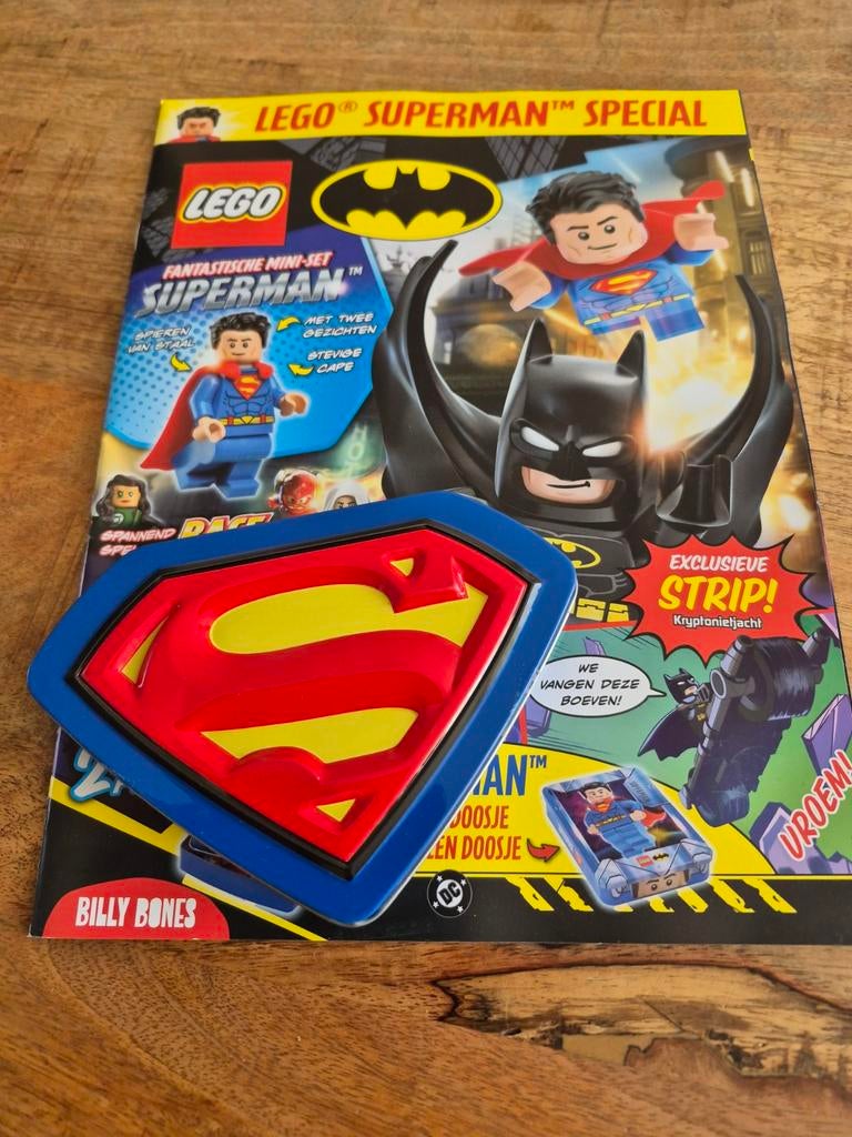 Lego tijdschrift minifigure superman met blikje nieuw, Kinderen en Baby's, Speelgoed | Duplo en Lego, Marvel, Lego, Nieuw, Ophalen of Verzenden