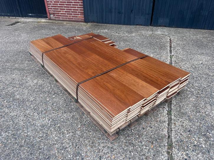 Eiken vloerplanken, multiplank, 30 m2, vloer,, Doe-het-zelf en Verbouw, Vloerdelen en Plavuizen, Gebruikt, Vloerdelen of -planken