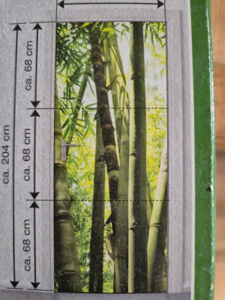 Bamboe Deur Plakfolie - Natuurlijke Look voor Elke Deur, Ophalen of Verzenden